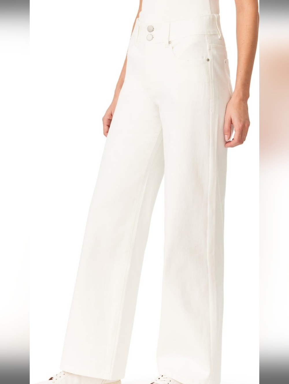 CURVE APPEAL NWT High-Rise Wide-Leg Whisper White Jeans